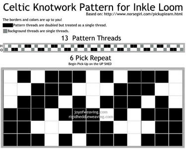 Celtic Knot Warp Faced Weave Chart