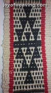 Navajo pattern inkle woven band