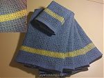 Waffle Weave Towels with Accent and Rolled Hems